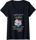 Womens Funny Knitting Tee Yarn Lover Cute Crafty Knitter V-Neck T-Shirt | Premium Quality | High CTR Title