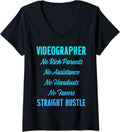Womens Videographer Videography Filmmaker V-Neck Apparel | High Search Volume | Comfort Daily Wear