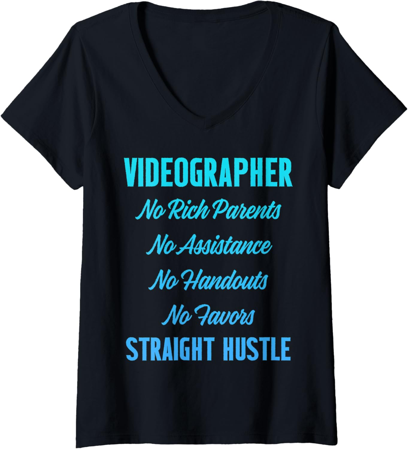 Womens Videographer Videography Filmmaker V-Neck Apparel | High Search Volume | Comfort Daily Wear