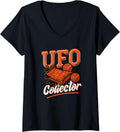 Womens UFO Collector Funny Knitting Crochet Yarn V-Neck Yarn Supply | Top Rated | High CTR Title