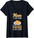Womens Mom Makes The Best Pancakes - Pancake Maker V-Neck Apparel | High Search Volume | Perfect Gift Idea