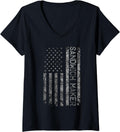 Funny Job Title Worker American Flag Sandwich Maker V-Neck Apparel | Best Seller Pick | Must-Have Style