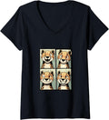 Womens African Cheetah Zoo Photobooth Quirky Funny Safari Animal V Neck Apparel Trending US Fan Favorite