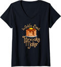 Womens Cute World's Best Pancake Maker Cooking V-Neck Apparel | Best Seller Pick | Perfect Gift Idea