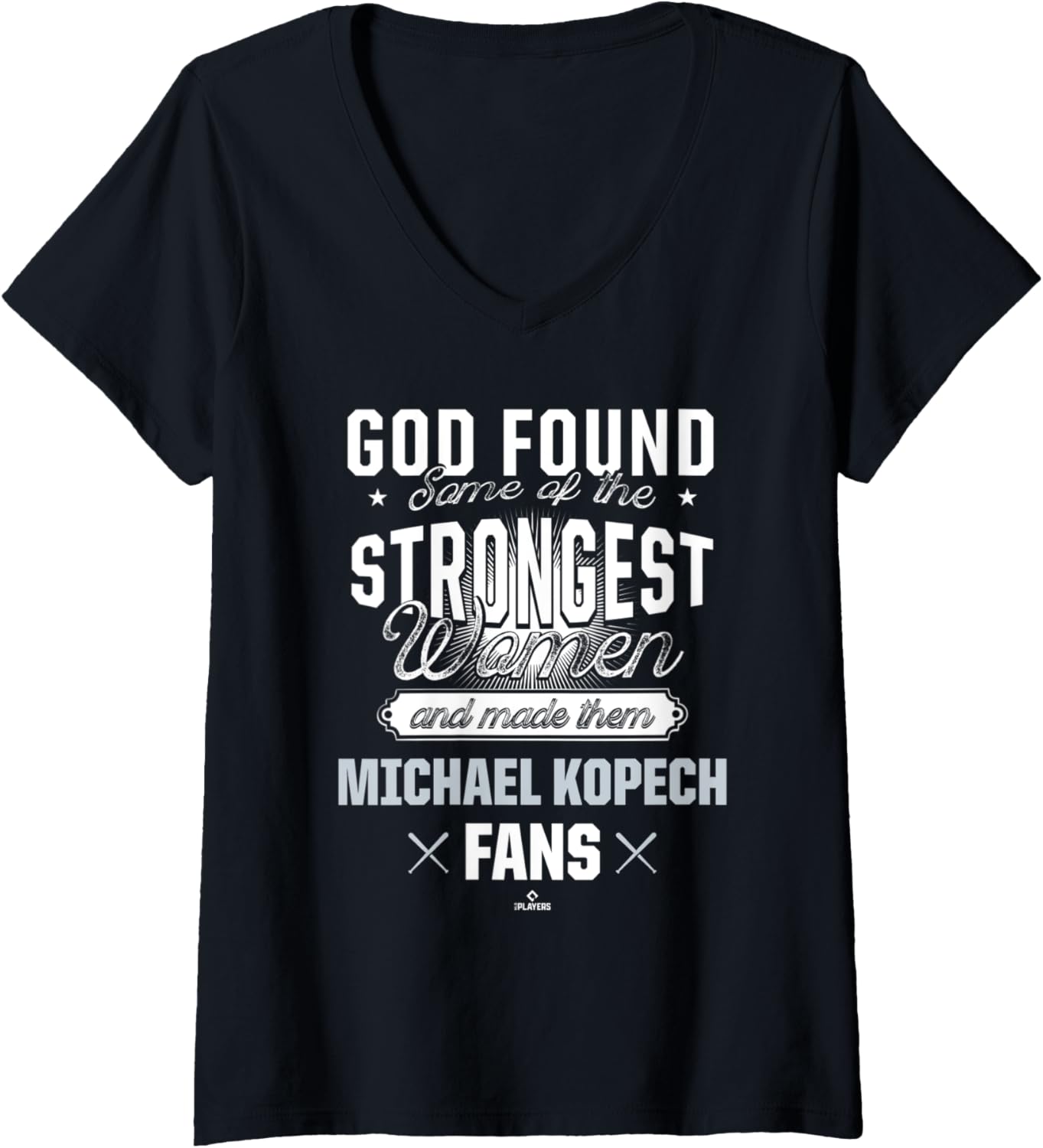 Womens God Found The Strongest Woman Michael Kopech V-Neck Apparel | Viral Streetwear Style