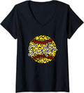 Womens Leopard Cheetah Softball Sister Shirt Womens Trendy V Neck T Shirt Premium Print Gift Ready