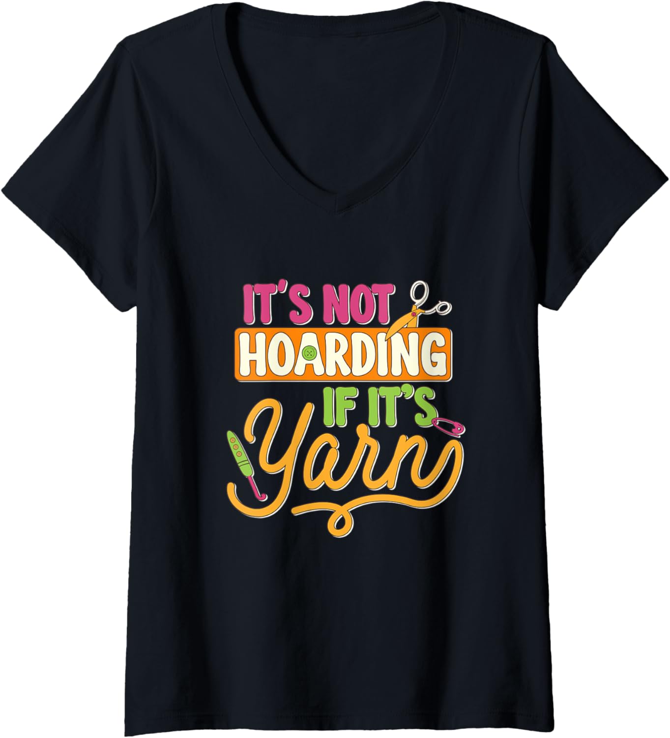 Womens Crochet Hoarding Yarn Crocheter Knitting Yarn Crocheting V-Neck Yarn Supply | High Search Volume | High CTR Title