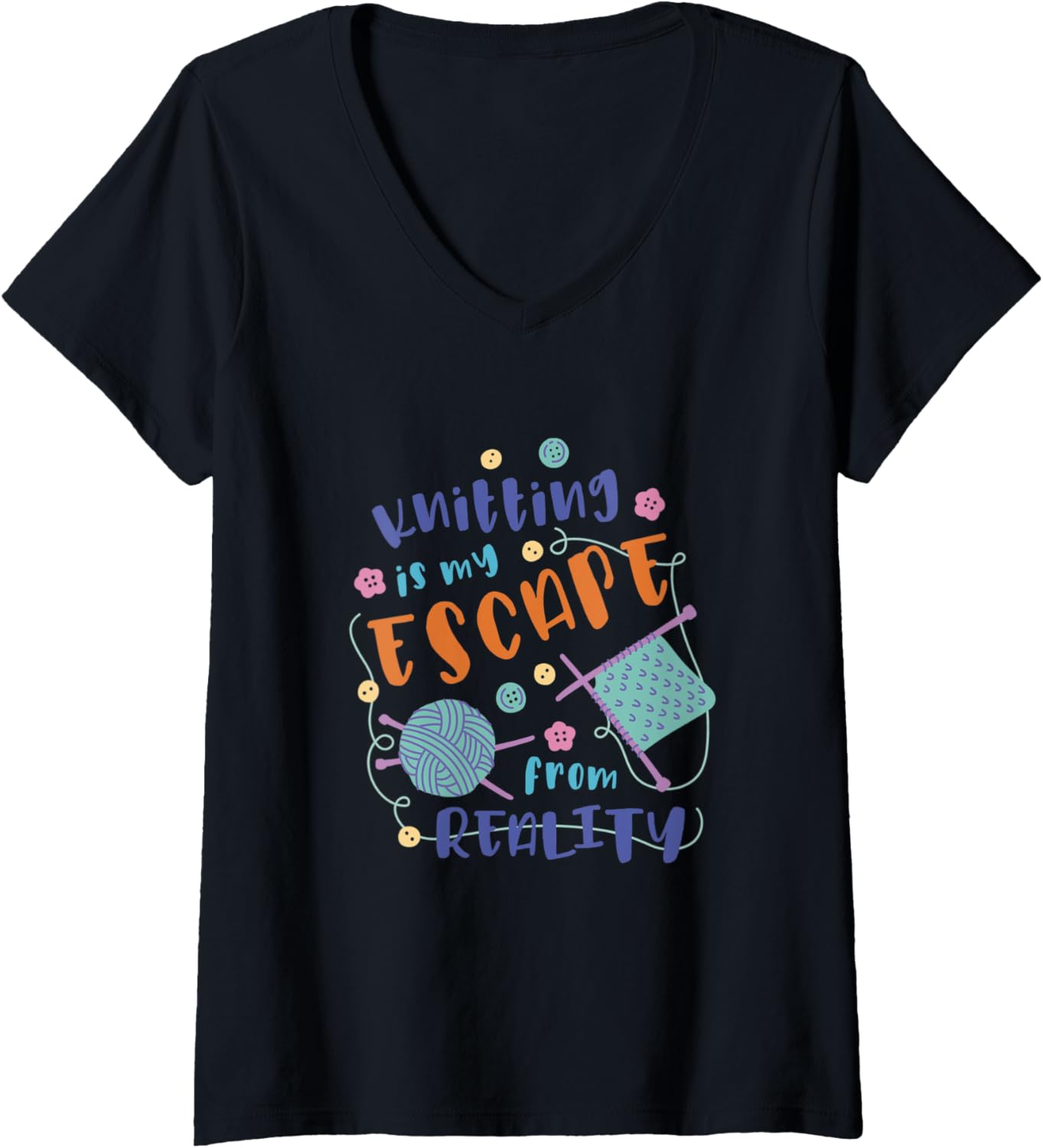 Womens Yarn and Needle Novelty Counting Tshirts and More V-Neck T-Shirt | Viral US Pick | High CTR Title