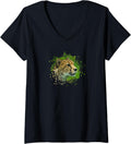 Cheetah Prints for Bold Statements V Neck Apparel Premium Print Gift Ready