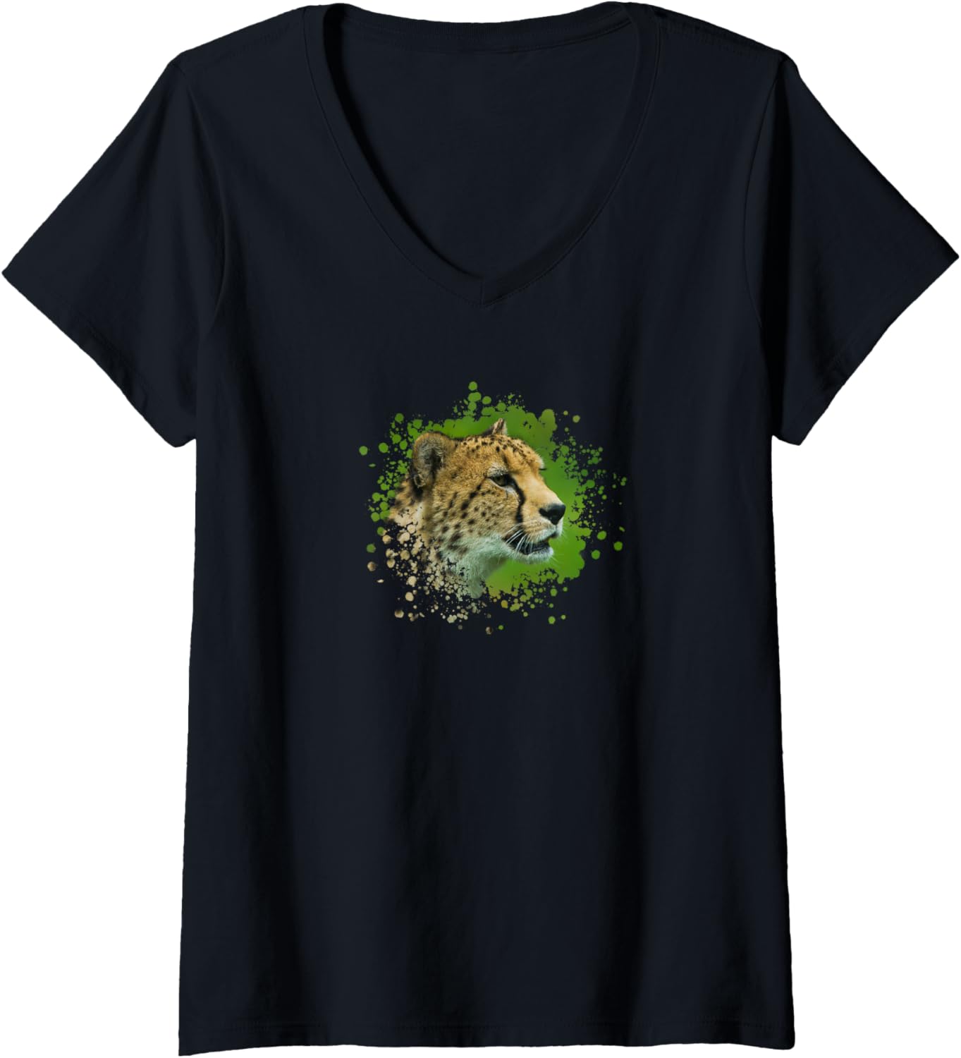 Cheetah Prints for Bold Statements V Neck Apparel Premium Print Gift Ready