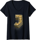 Womens Cute Letter J Initial Name Leopard Cheetah Animal Print V Neck Apparel Trending US Hot Right Now