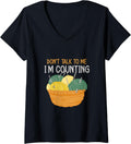 Womens Don't Talk To Me I'm Counting Yarn Weaving Yarn V-Neck Yarn Supply | Trending 2025 | Customer Favorite
