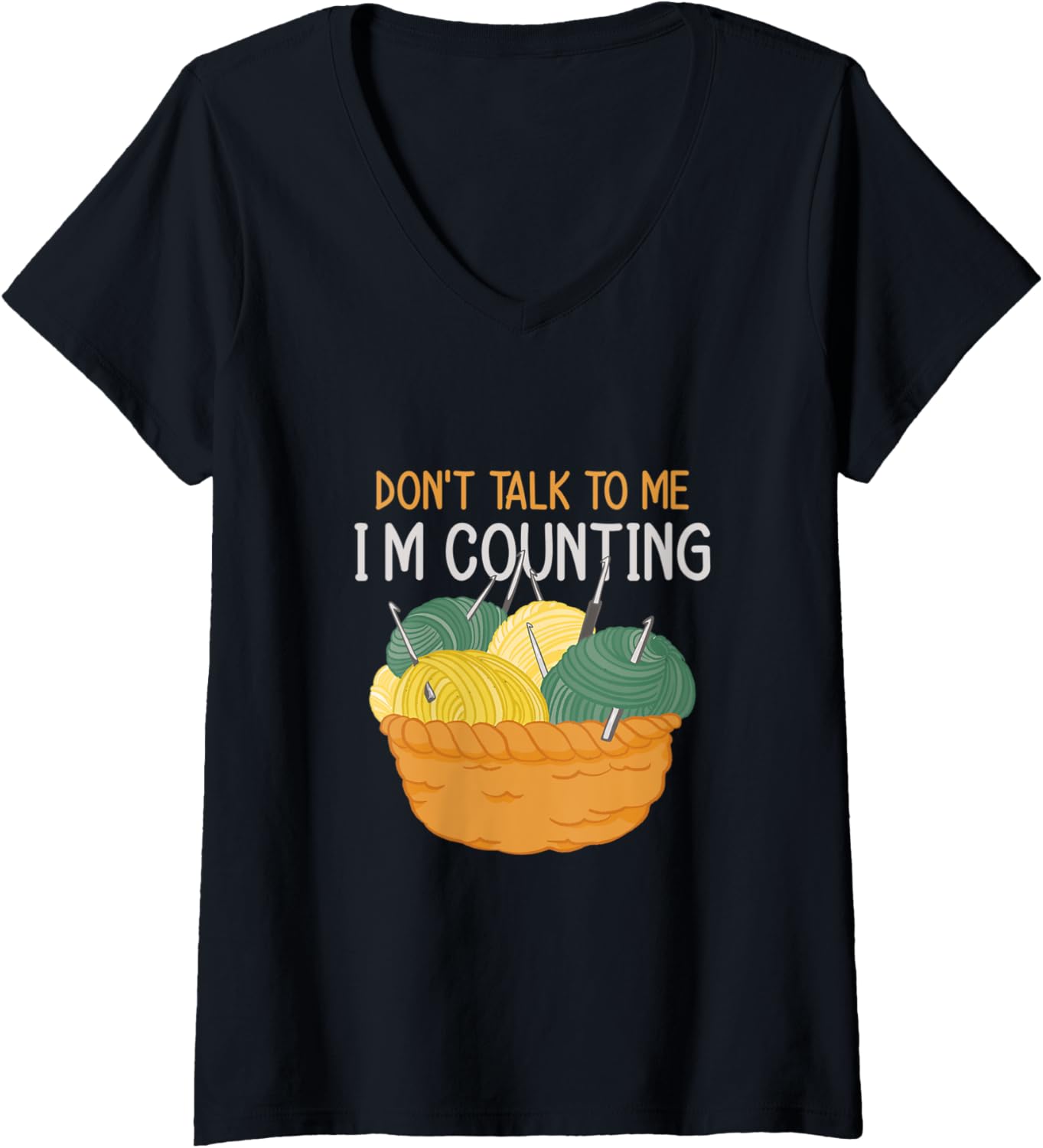 Womens Don't Talk To Me I'm Counting Yarn Weaving Yarn V-Neck Yarn Supply | Trending 2025 | Customer Favorite