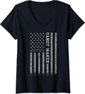Womens Candy Maker American Flag V-Neck Apparel | Premium Quality | Must-Have Style