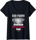 Womens God Found the Strongest Baseball Fans Michael Pineda V-Neck Apparel | Perfect Gift Idea