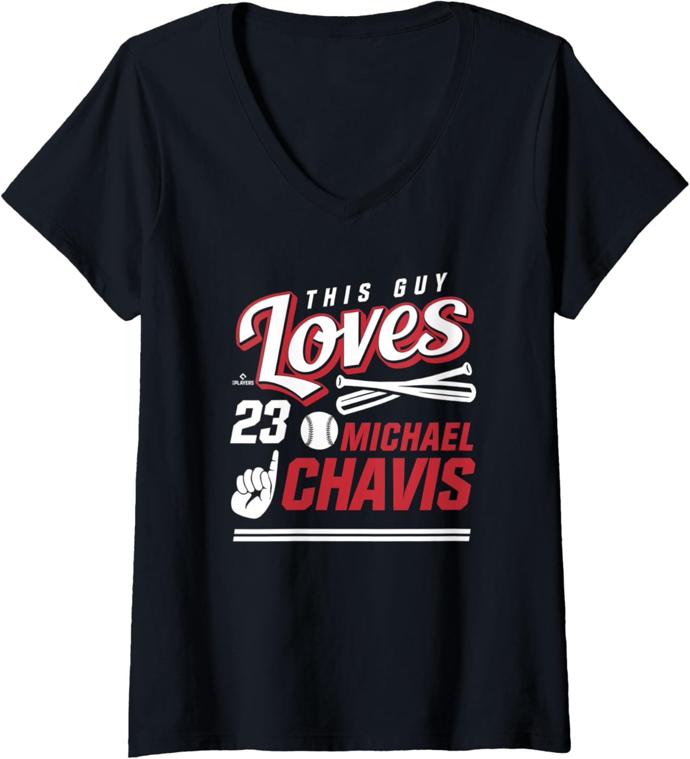 Womens This Guy Loves Michael Chavis V-Neck Apparel | Trending 2025