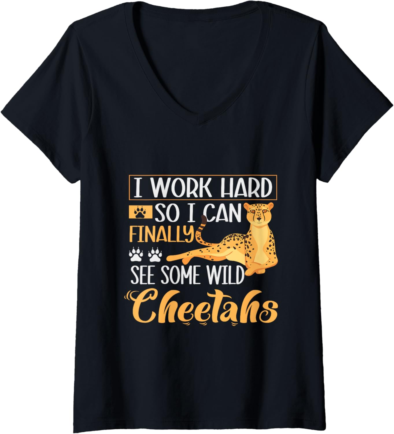 Cheetah Print Here to see wild Cheetahs Human Costume V Neck Apparel Streetwear Style Everyday Wear