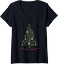 Womens Cute Christmas Tree Trendy Animal Print Wild About Christmas V Neck Apparel High Search Demand Best Seller Look