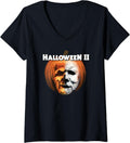 Halloween II Michael Myers Pumpkin V-Neck Apparel | US Best Seller