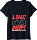 Womens Football Lineman Mom Leopard Cheetah Print Football Player V Neck Apparel Comfort Fit Hot Right Now