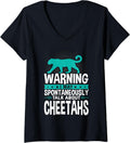 I May Spontaneously Talk About Cheetahs V Neck Apparel Trending US Fan Favorite
