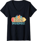 Womens MATHEMATICS TEACHER Cute Trendy Pencil Leopard Cheetah Print V Neck Apparel Viral TikTok Find Everyday Wear