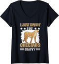 Womens I Just Really Like Cheetahs Okay Cheetah V Neck Apparel Trending US Hot Right Now