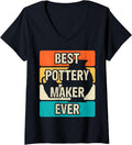 Womens Best Pottery Maker Ever V-Neck Apparel | Best Seller Pick | Comfort Daily Wear