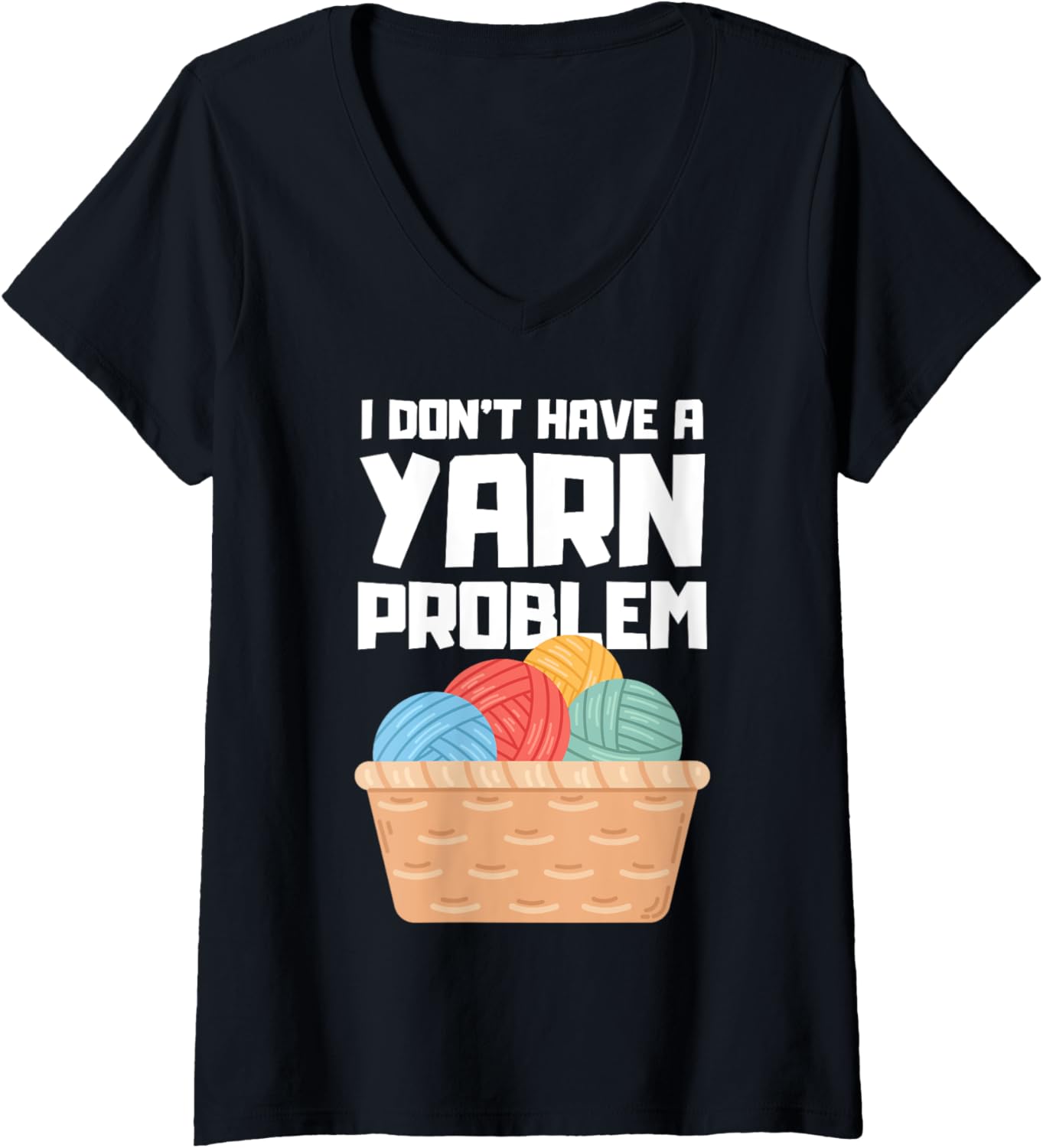 Womens Funny Yarn Design For Men Women Crochet Knitter Yarn Lovers V-Neck Yarn Supply | Premium Quality | Best Seller...