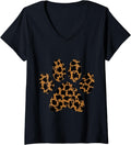 Womens Paw Leopard Print Cool Dog Love Animal Cheetah Leopard Print V Neck Apparel Streetwear Style Fan Favorite