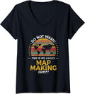 Map Maker Funny Cartographer Quote Graphic V-Neck Apparel | Trending 2025 | Comfort Daily Wear