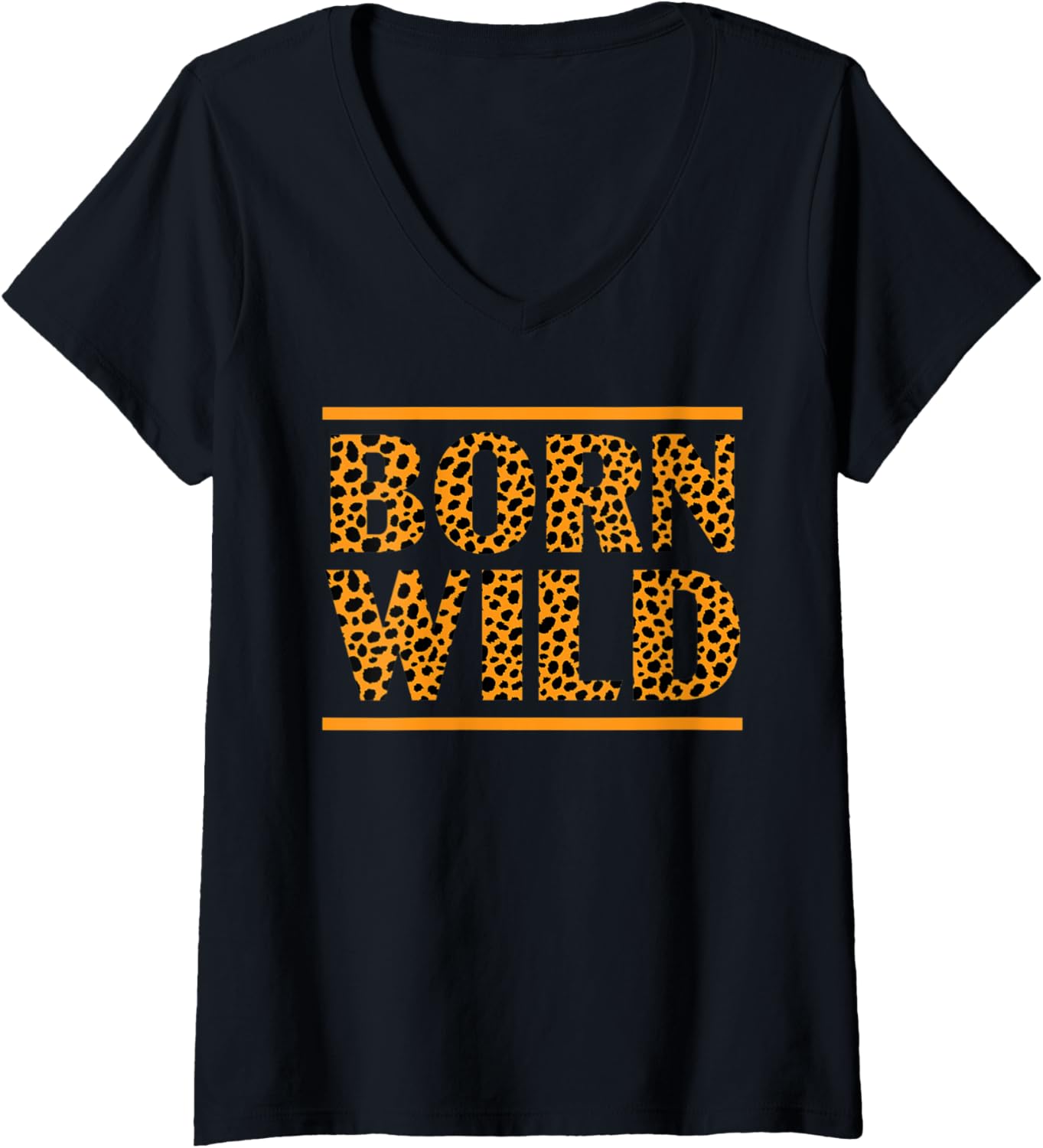 Womens Born Wild Wildlife Animal Zookeeper Cheetah V Neck Apparel Trending US US Top Pick
