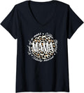 Womens Cute Cheetah Print Mom Apparel Stylish Women Who Are Moms V Neck Apparel Streetwear Style Fan Favorite