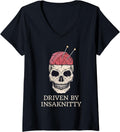 Womens Insaknitty Funny Knitting Knitter Yarn V-Neck Yarn Supply | Top Rated | High CTR Title
