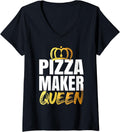 Womens Pizza Maker Queen V-Neck Apparel | US Viral Style | Must-Have Style