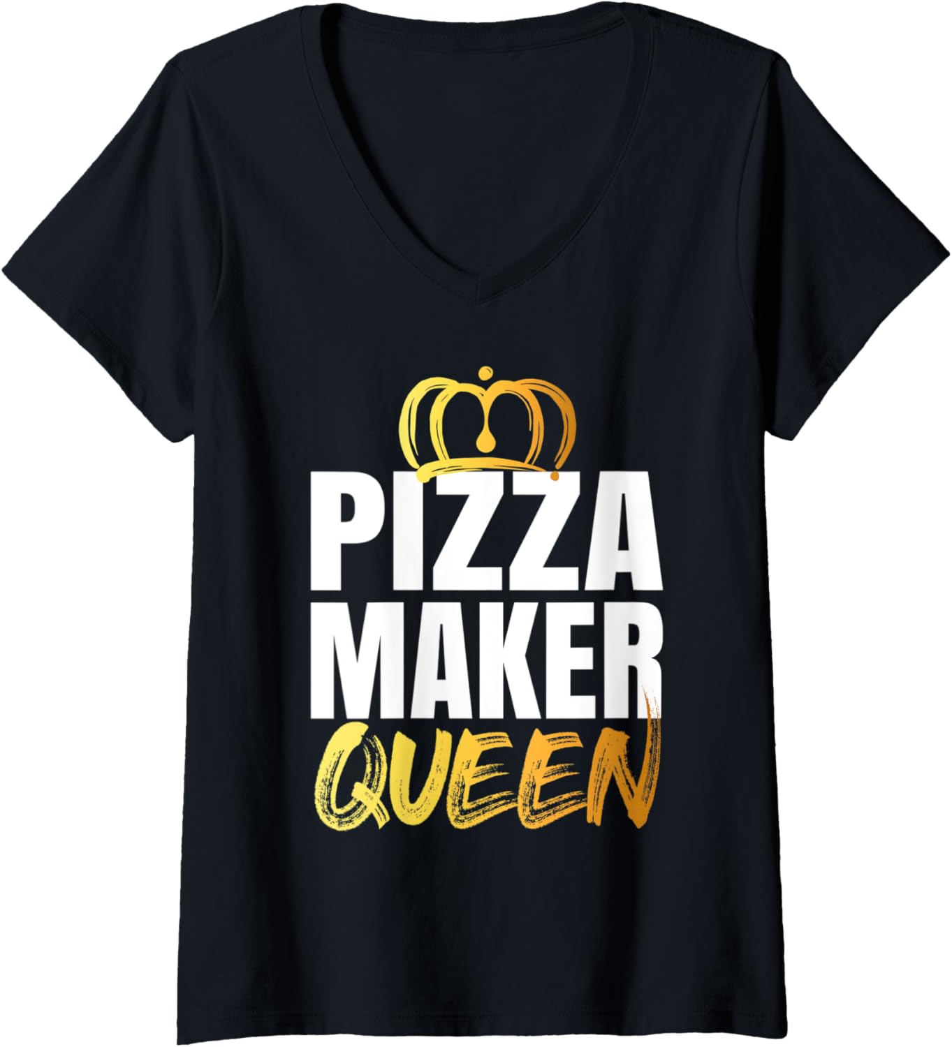 Womens Pizza Maker Queen V-Neck Apparel | US Viral Style | Must-Have Style