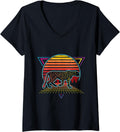 Womens Cheetah Vintage V Neck Apparel Premium Print Fan Favorite