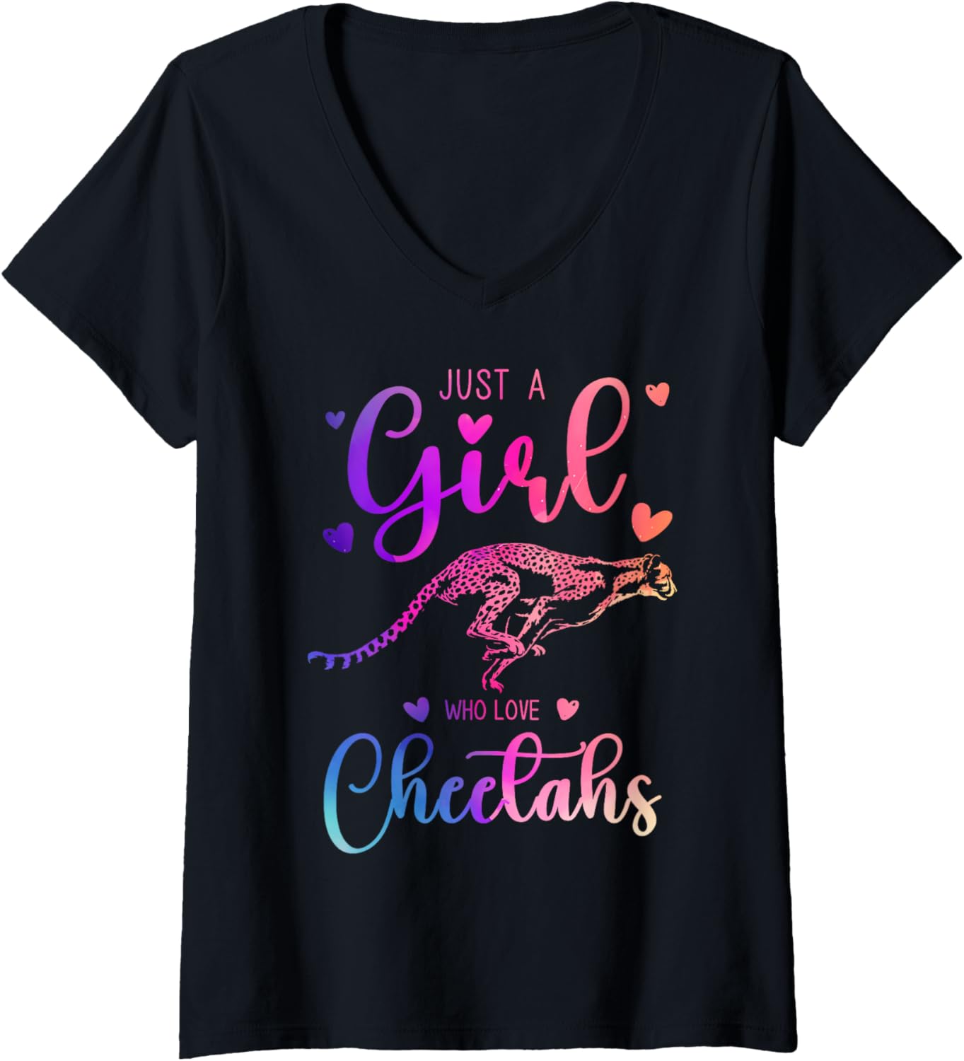 Womens Just a Girl Who Loves Cheetahs Dress for Women and Kids V Neck Apparel Viral TikTok Find US Top Pick