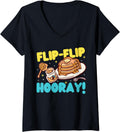 Womens Pancake Maker Flip-Flip Hooray! V-Neck Apparel | Premium Quality | Aesthetic Fit