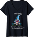 Womens I crochet but my favorite hobby is collecting yarn gnome V-Neck Yarn Supply | Viral US Pick | High CTR Title