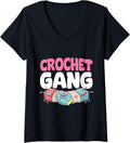 Womens Crochet Gang - Yarn Lover V-Neck Yarn Supply | High Search Volume | Perfect for Crafters
