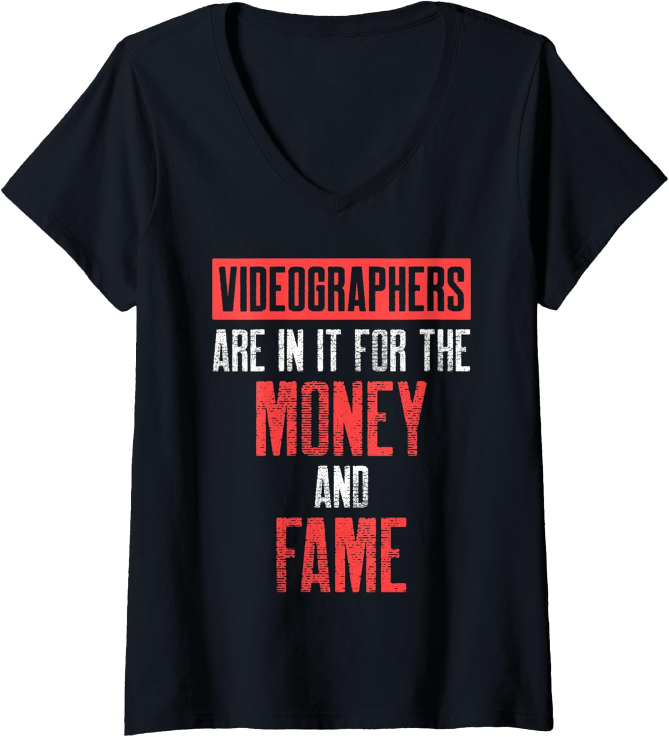 Womens Videographer Money Videography Filmmaker Gift V-Neck Apparel | Trending 2025 | Perfect Gift Idea