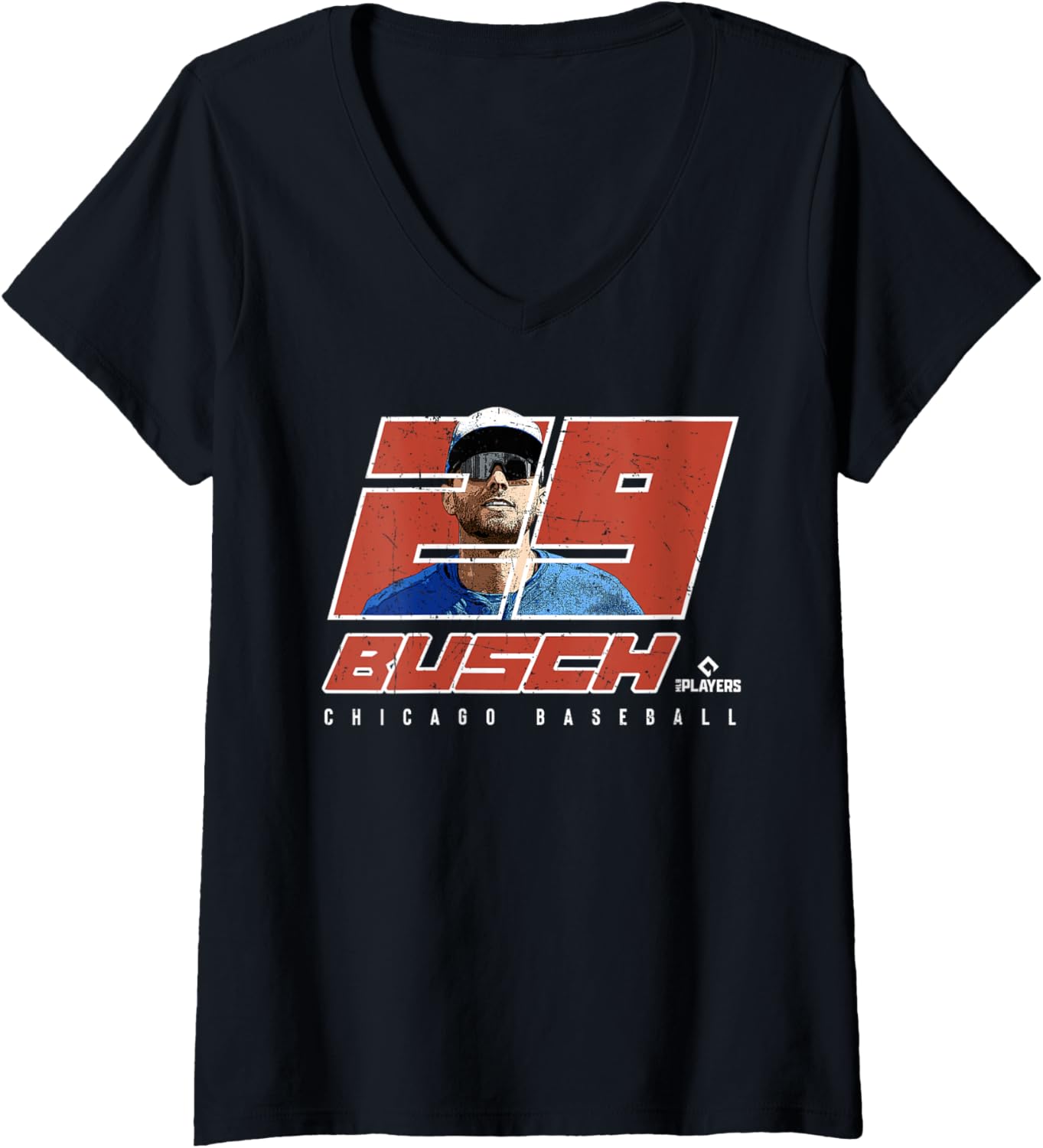 Womens Silhouette Michael Busch Chicago MLBPA V-Neck Apparel | Perfect Gift Idea