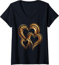 Womens Hearts Print Love Leopard Cheetah V Neck Apparel Premium Print Hot Right Now