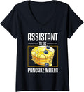Womens Assistant to the Pancake Maker Pancake Maker V-Neck Apparel | Premium Quality | Perfect Gift Idea