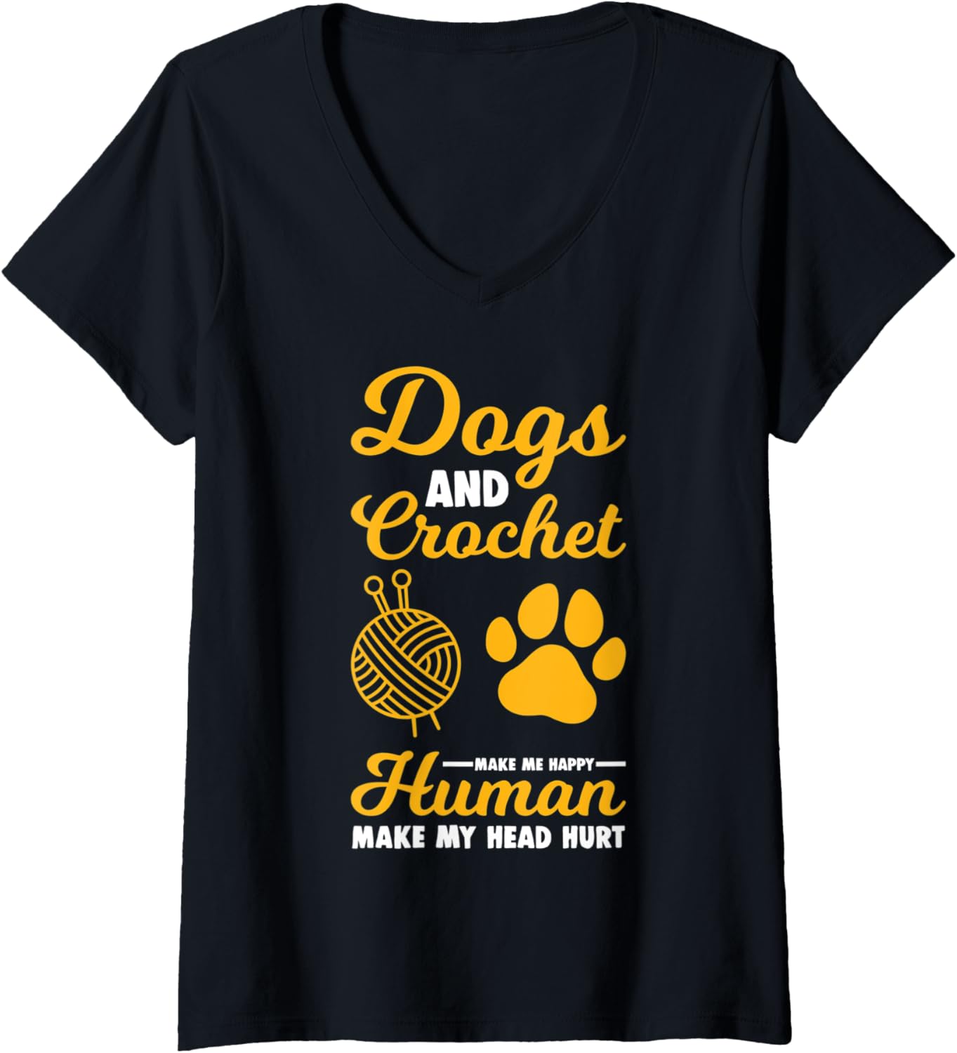 Womens Dog Pet Animal Crocheting Yarn Cross-stitch crocheter V-Neck Yarn Supply | Premium Quality | Best Seller Choice