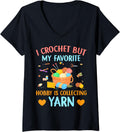 Womens Crochet Yarn knitter Lover Yarn Basket Knitting Needle Yarn V-Neck Yarn Supply | Premium Quality | Perfect for...