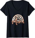 Womens Cheetah Print Mama Mom Mothers Gift Birthday Leopard Print V Neck Apparel Comfort Fit Fan Favorite