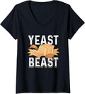 Womens Yeast Beast - Baker Funny Bakery Bread Maker V-Neck Apparel | Trending 2025 | Perfect Gift Idea