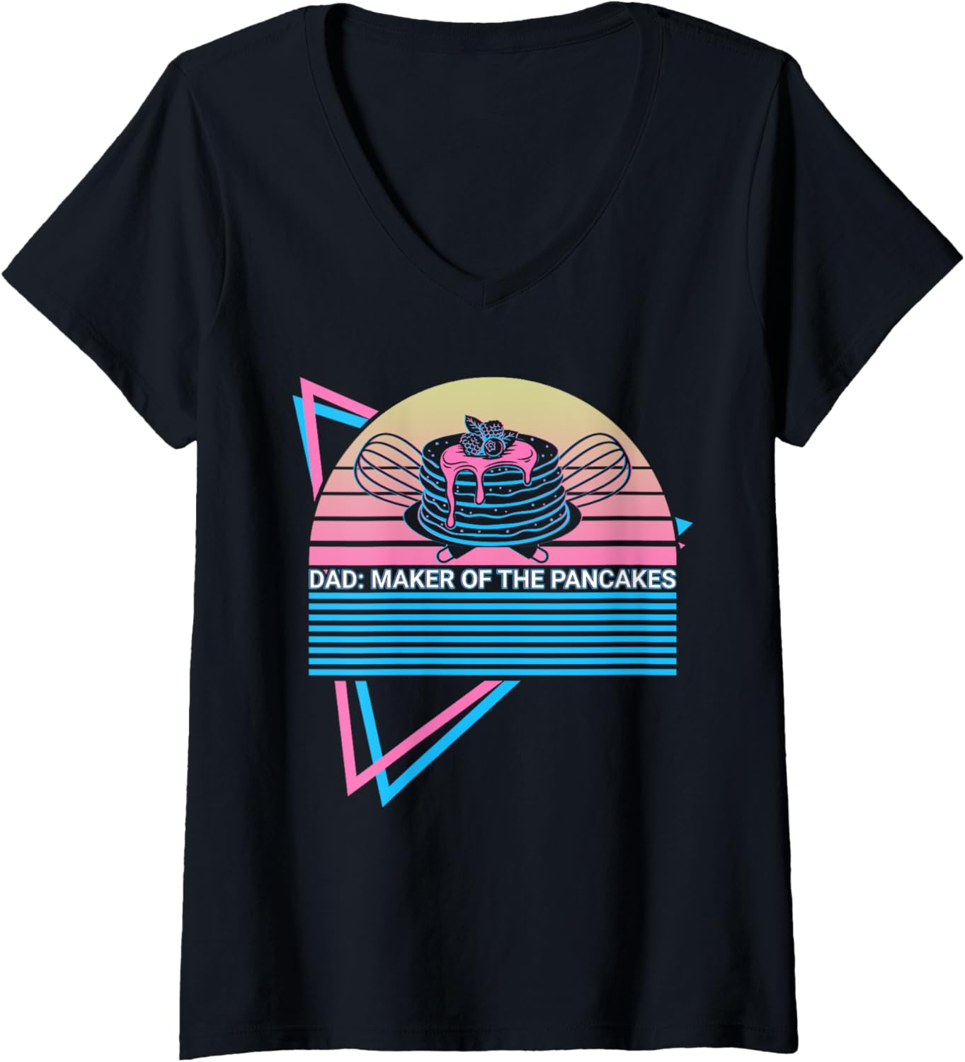 Womens Dad Maker Of The Pancakes Pancake Maker V-Neck Apparel | Premium Quality | Must-Have Style